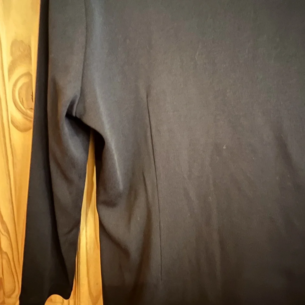 Misook zip up Swacket sz Med silver/black zipper dart back side split - Picture 5 of 6